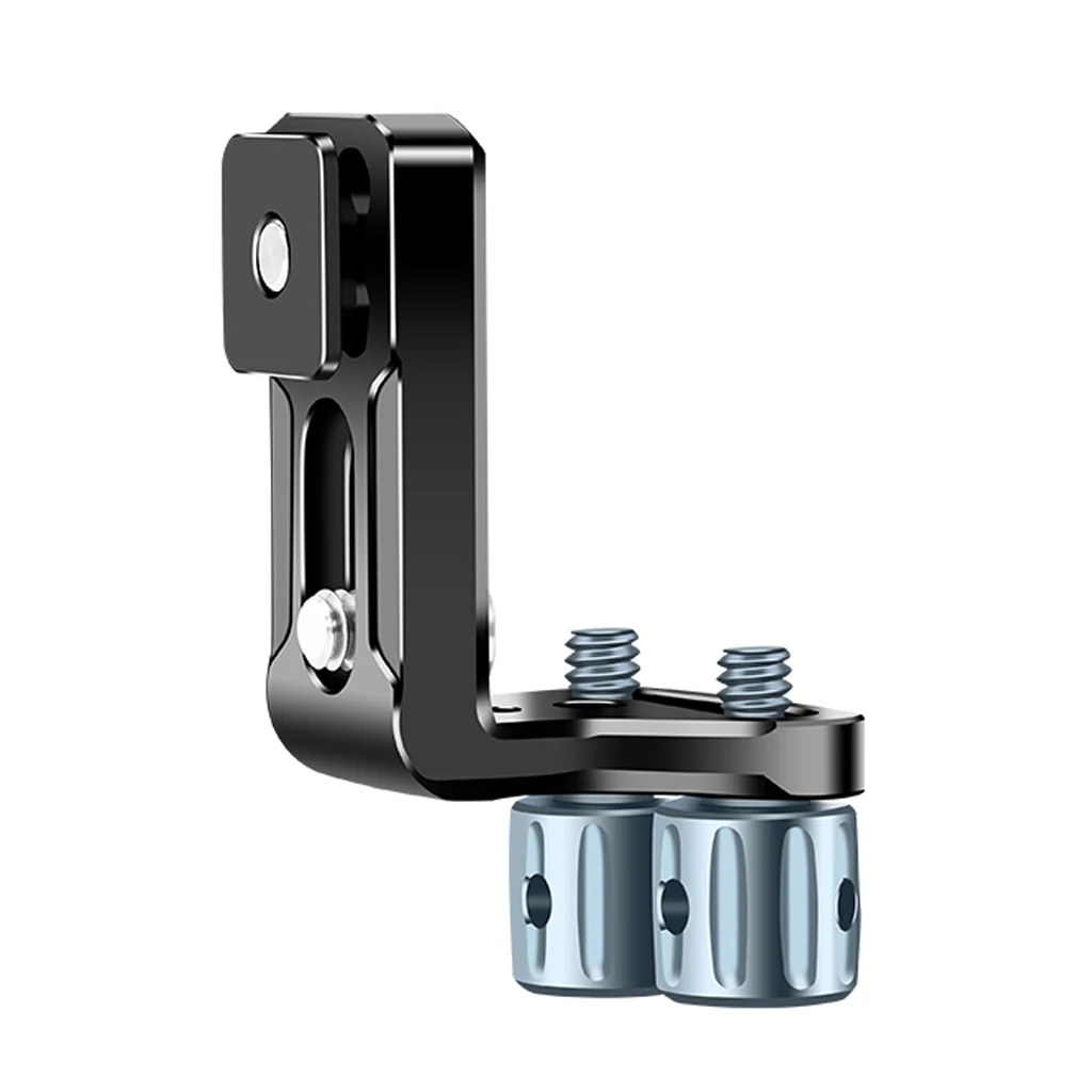 Dual 1/4" Handle Screw Quick Release Cold Shoe Mount Bracket for DJI Transmitter V Port Power Supply Holder Stand