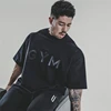 M-3XL Gym T-shirt Men Cotton Sports Short Sleeve Running T Shirt Fitness Loose Workout Tees Tops Summer Bodybuilding Clothing 1