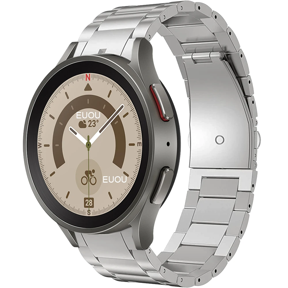 Titanium Metal Strap For Samsung Galaxy Watch 5 Pro 45mm/Watch5 44mm 40mm/Watch 4 Classic 46mm 42mm No Gaps 20mm Band Bracelet