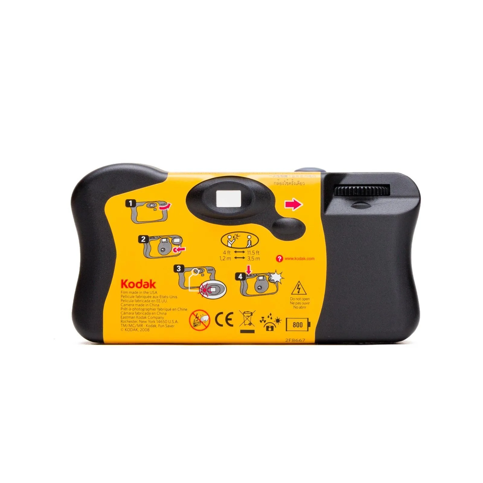 Original Kodak FunSaver Single Use Camera With Flash Disposable  Point-and-Point Film Cameras 27 Sheets