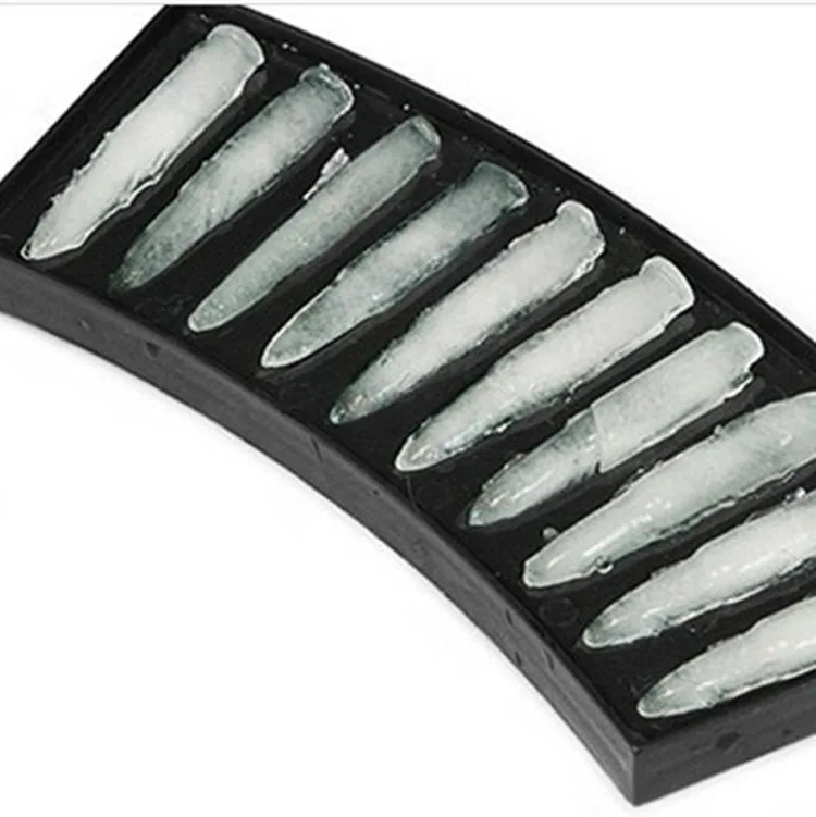 Creative Bullet Shape Ice Cube Mold Silicone Whiskey Ice Tray Reusable Freezer Ice Maker for Cocktail Bar Home