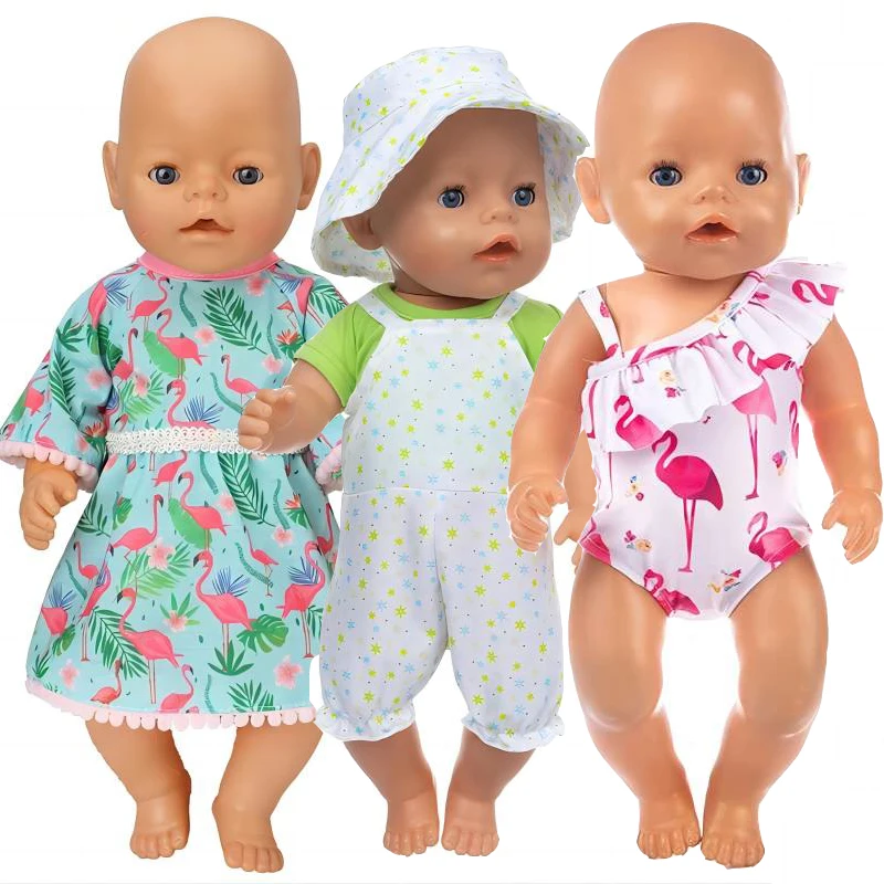 Doll Pajama Set 43cm New Born Baby Doll Clothes 18 Inch Doll Clothes Set Homewear