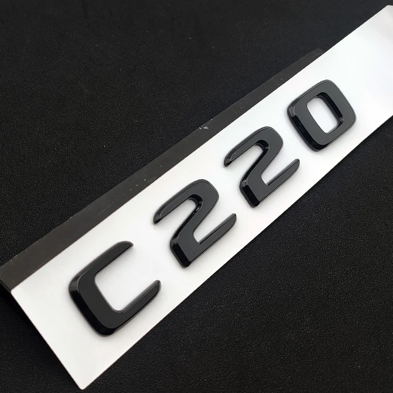 3d ABS Logo C 200 220 300 C200 C220 C300 C320 Emblem Letters Sticker Car Trunk Badge For Accessories