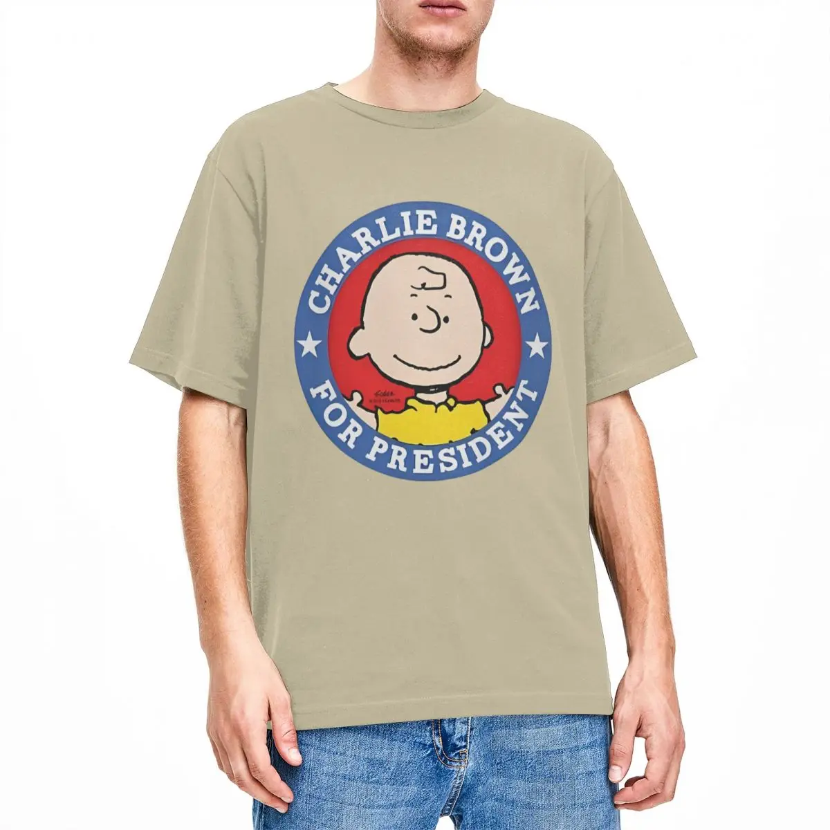 thumbnail image 1 of Camiseta de Peanuts Charlie Brown y Snoopy, divertidas camisetas de algodón para adultos, camisetas de verano de cuello redondo, camisetas de hip hop, ropa holgada de talla grande, 1 of 5