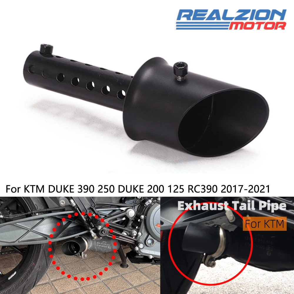 REALZION DUKE390 RC390, хвостовая труба мотоцикла, выхлопная труба, Соединительная труба для KTM DUKE 390 DUKE 250 DUKE200 DUKE125 2017-2021