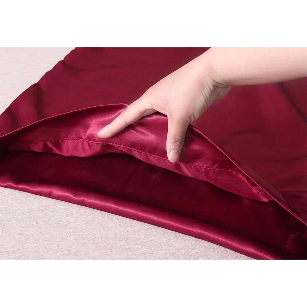 Body Satin Pillow Cover with Envelope Closure,Long Pillow Cases,Soft and Breathable Body Pillowcase,Gift for Sleepers,20x54 Inch 4