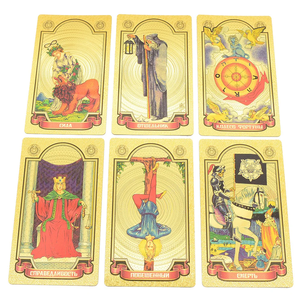 High-quality plastic tarot card Russian manual luxury divination card prediction chess card emotion game Russian market gift box 4