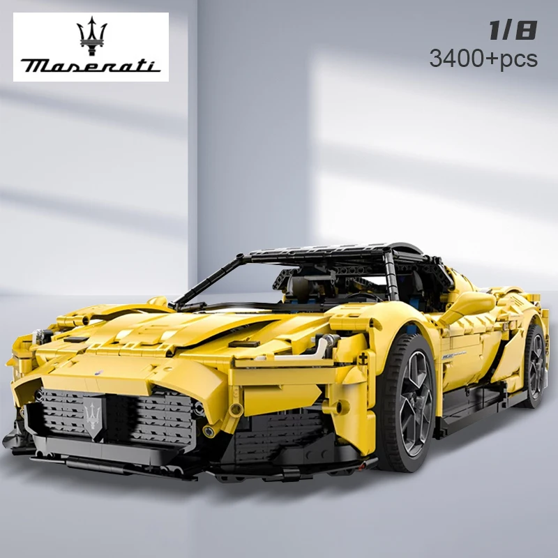 

Rastar 1:8 Maserati MC20 Rc спортивный автомобиль, строительные блоки MOC С дистанционным управлением, гоночные строительные блоки, подарки для взрослых и детей