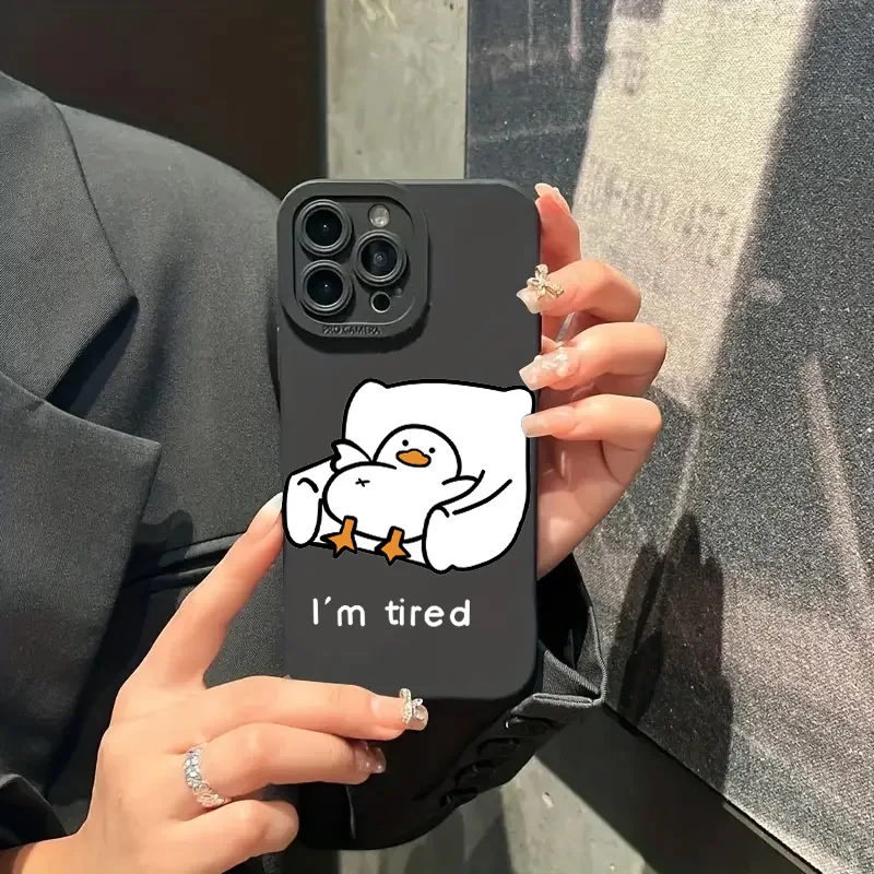 Cartoon Duck Pattern Shockproof Candy Bumper Phone Case