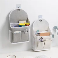 Fabric Hanging Storage Bag for Dormitory Wall Mounted Wall Door Bags Dual-Pocket Side Mesh Organizer Book Magazine Phone Holder 1