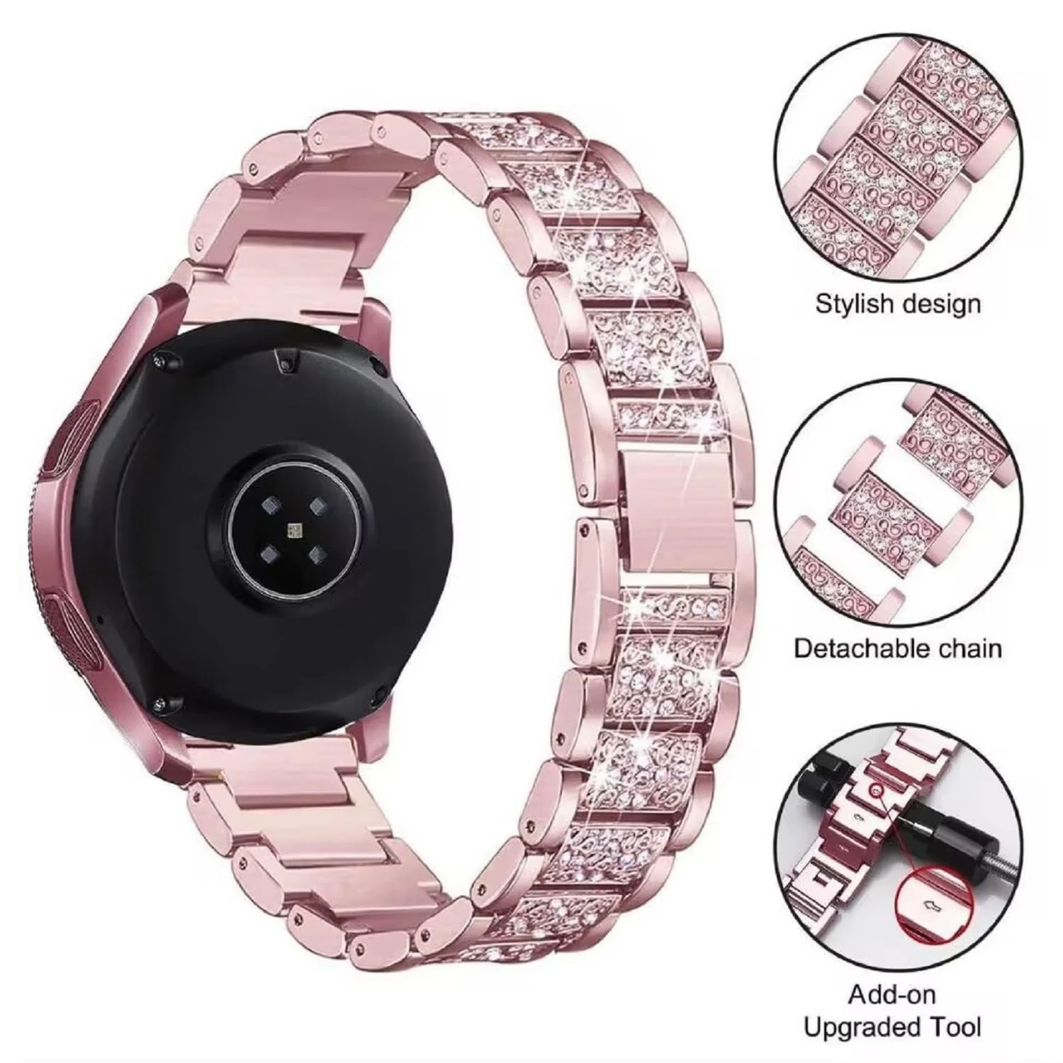 Elegant Diamond Band Bracelet - Premium Watch Strap