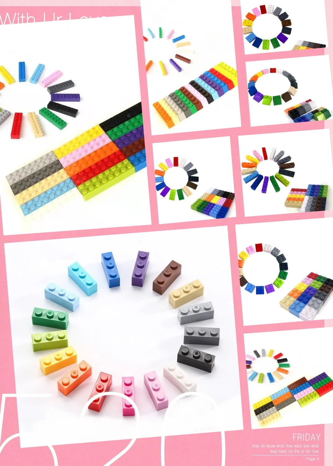 Kinderspiel zeug kompatibel mit Lego Single Shape 2*8 2*6 Punkte Big Brick DIY 200g/300g/g