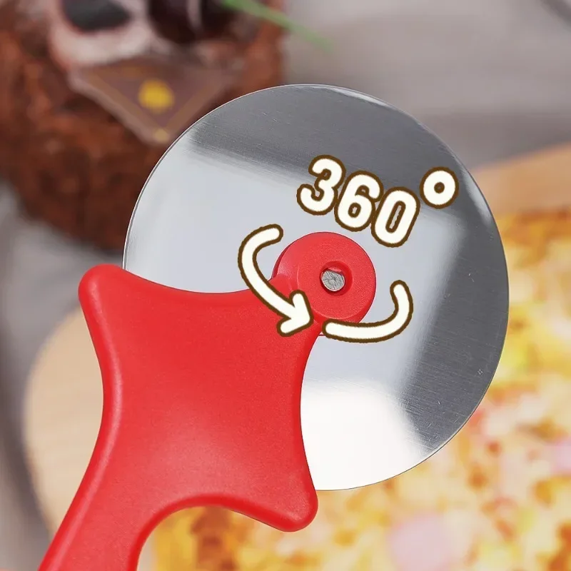 Pizza Wheel Cutter 304 Steel Rolling Knife Pastry Dough Cutters Roller DIY Biscuit Baking Tools Manual Noodle Roll Kitchen Tool pizza cutter roller cutter