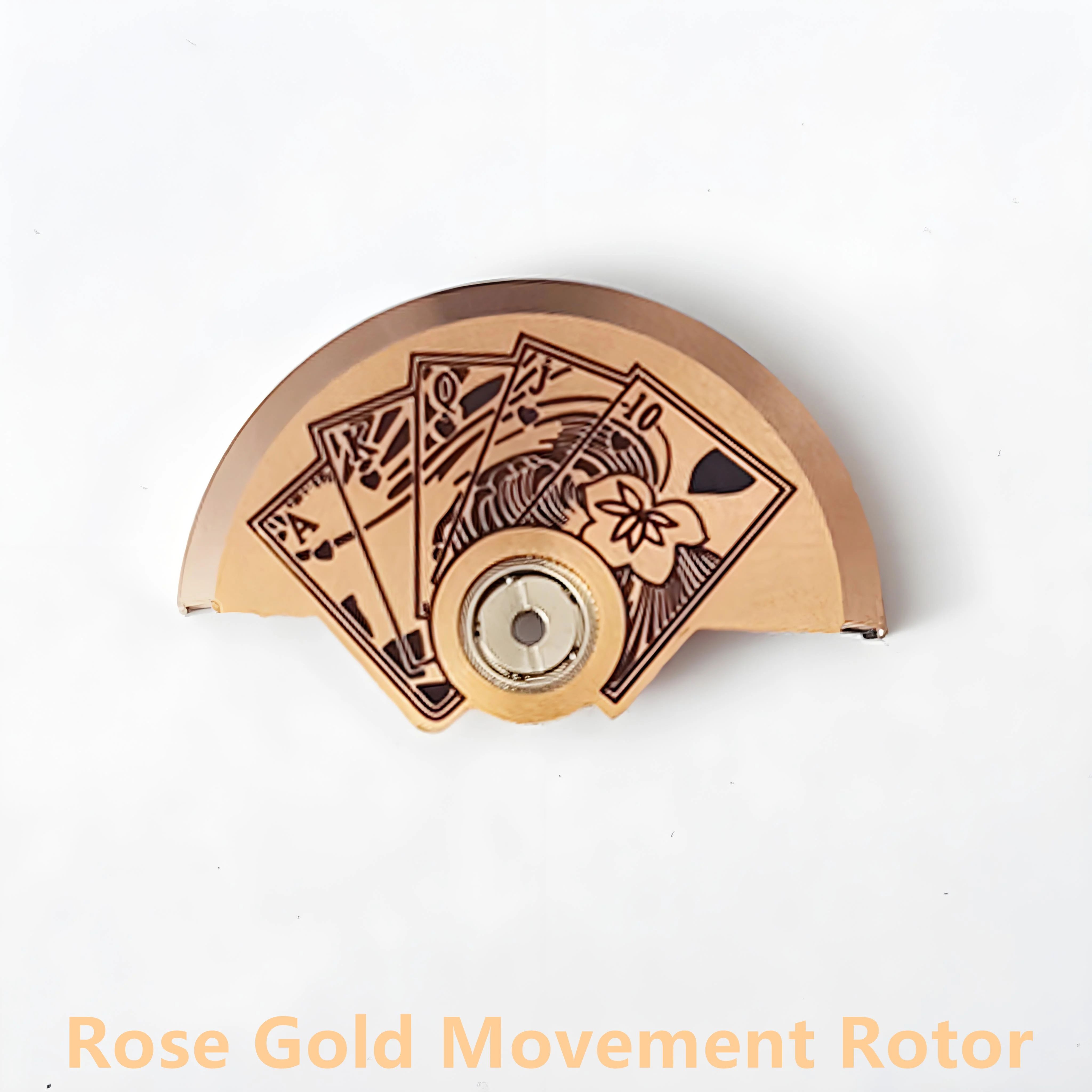 Exquisite Rose Gold Watch Movement Rotor Replacement