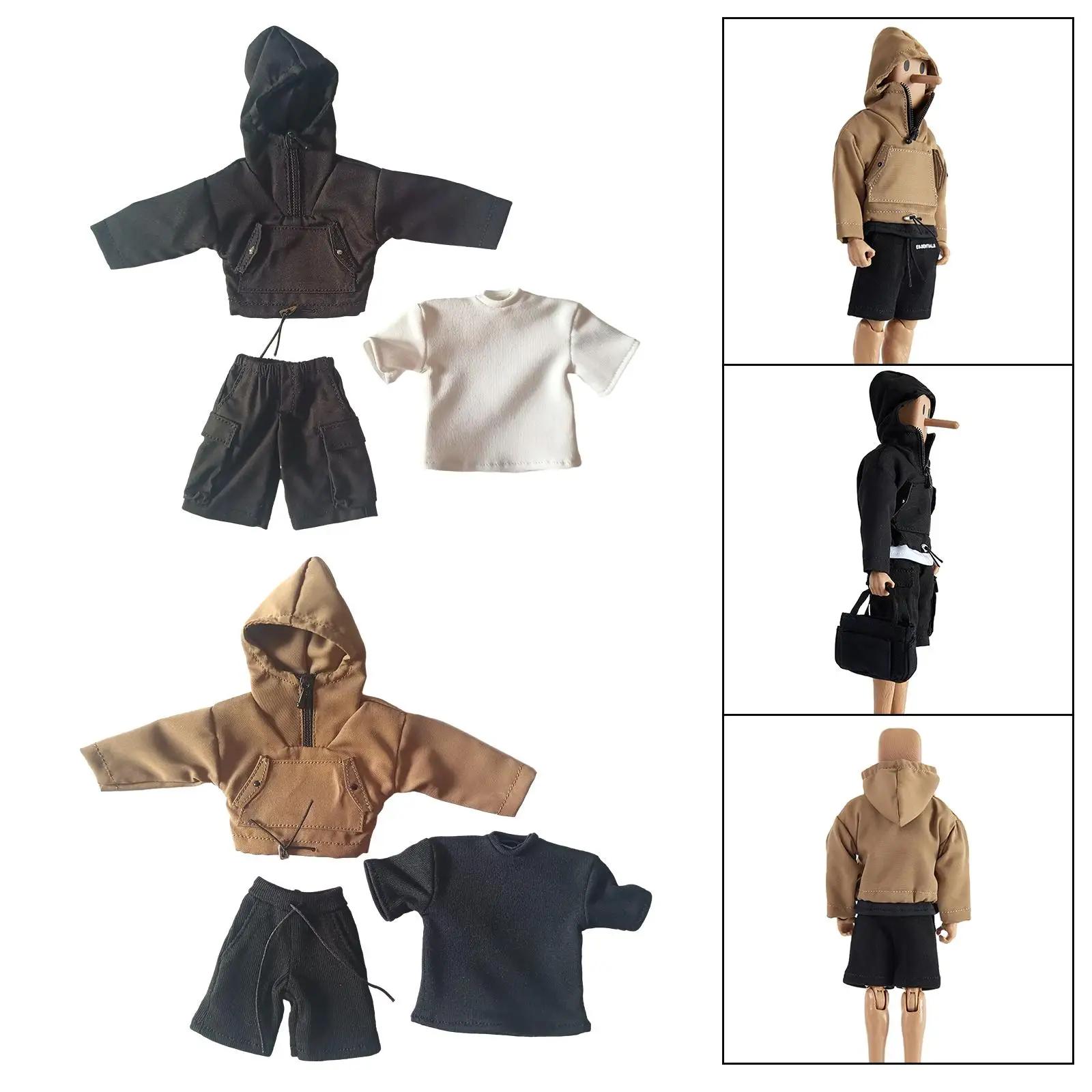 

1/12 Scale Trendy Men's Clothes Men's Casual Outfits for 6inch Male Figures