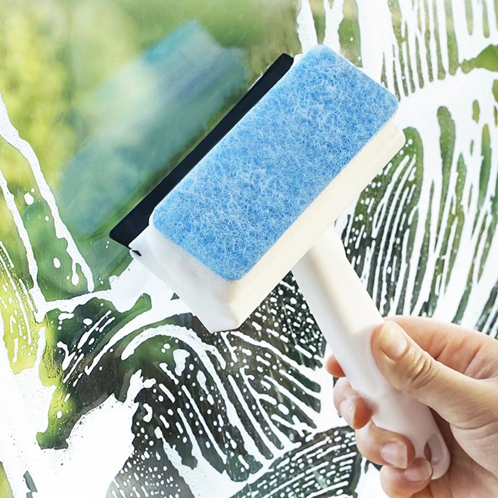 Window Cleaner Window Glass Cleaning Brush Sponge Wiper Mirror Bathroom Wall Shower Squeegee Home