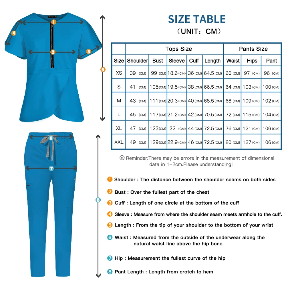 Women's New Suit Petal Sleeve Workwear Pet Shop Beauty Institution Nursing Scrub Workwear Slim Stretch Breathable Nurse Uniform