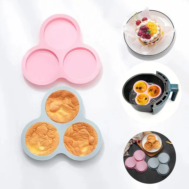 Reusable Air Fryer Egg Mold Non-Stick Air Fryer Baking Pan 3 Cavity Silicone Muffin Pans for Baking Hamburger Bun Pan Bakeware Reusable Air Fryer Egg Mold Non-Stick Air Fryer Baking Pan 3 Cavity Silicone Muffin Pans for Baking Hamburger Bun Pan Bakeware
