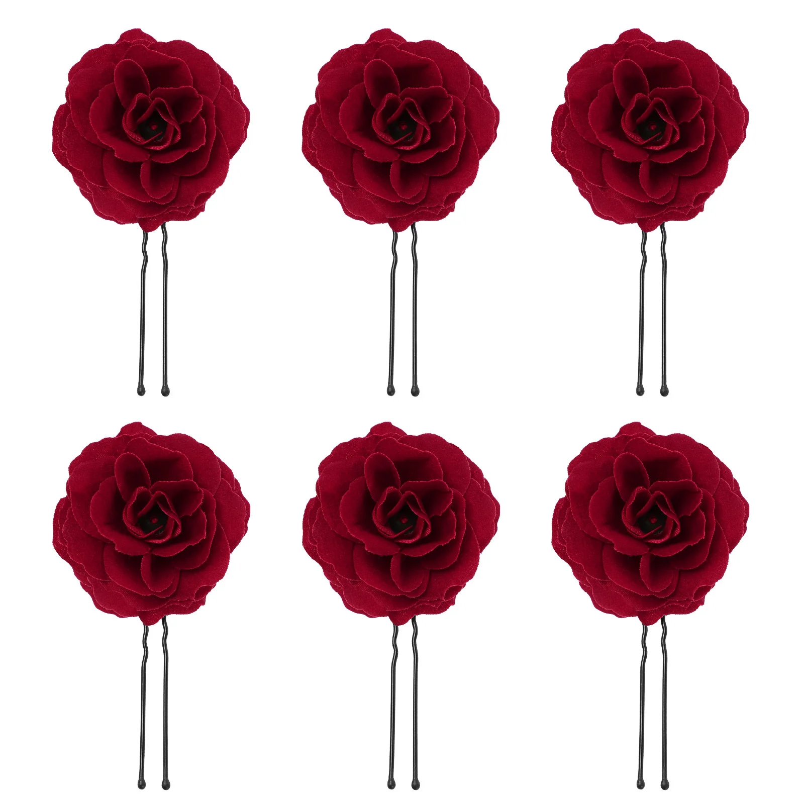 

Bridal Hair Clip Accessories Women Pin Pins Decorate Floral Headwear Rose Accessory Bride Artificial Roses