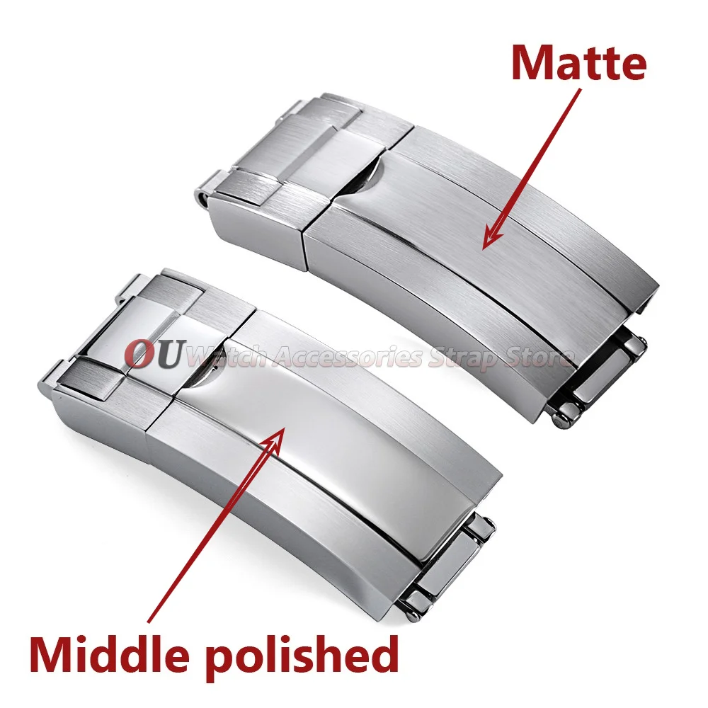 Stainless Steel Deployment Clasp with Double Safety Fold