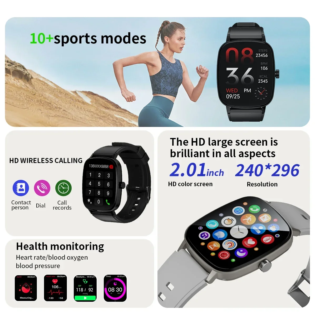 2025 Sports Electronic Smartwatches Wireless Call Smart Watch Fitness Clock Tech Waterproof Wrist Watches for Man iPhone Android