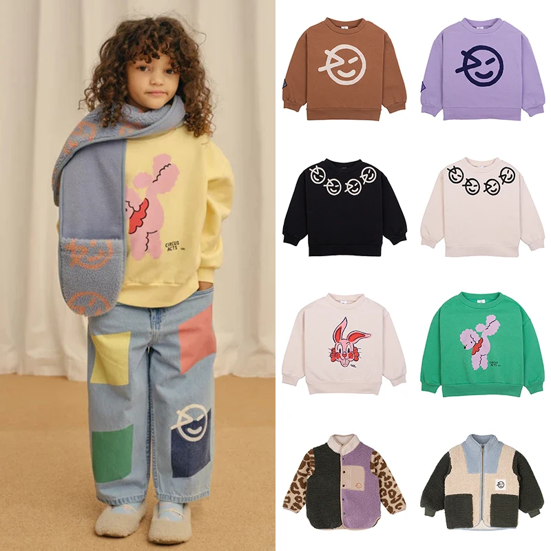 

2023 New Autumn Winter Children's Clothing Set Boys Girls Sweatshirts Pants Suit WYN Kid Hoodies Children's Print Outwear Suit