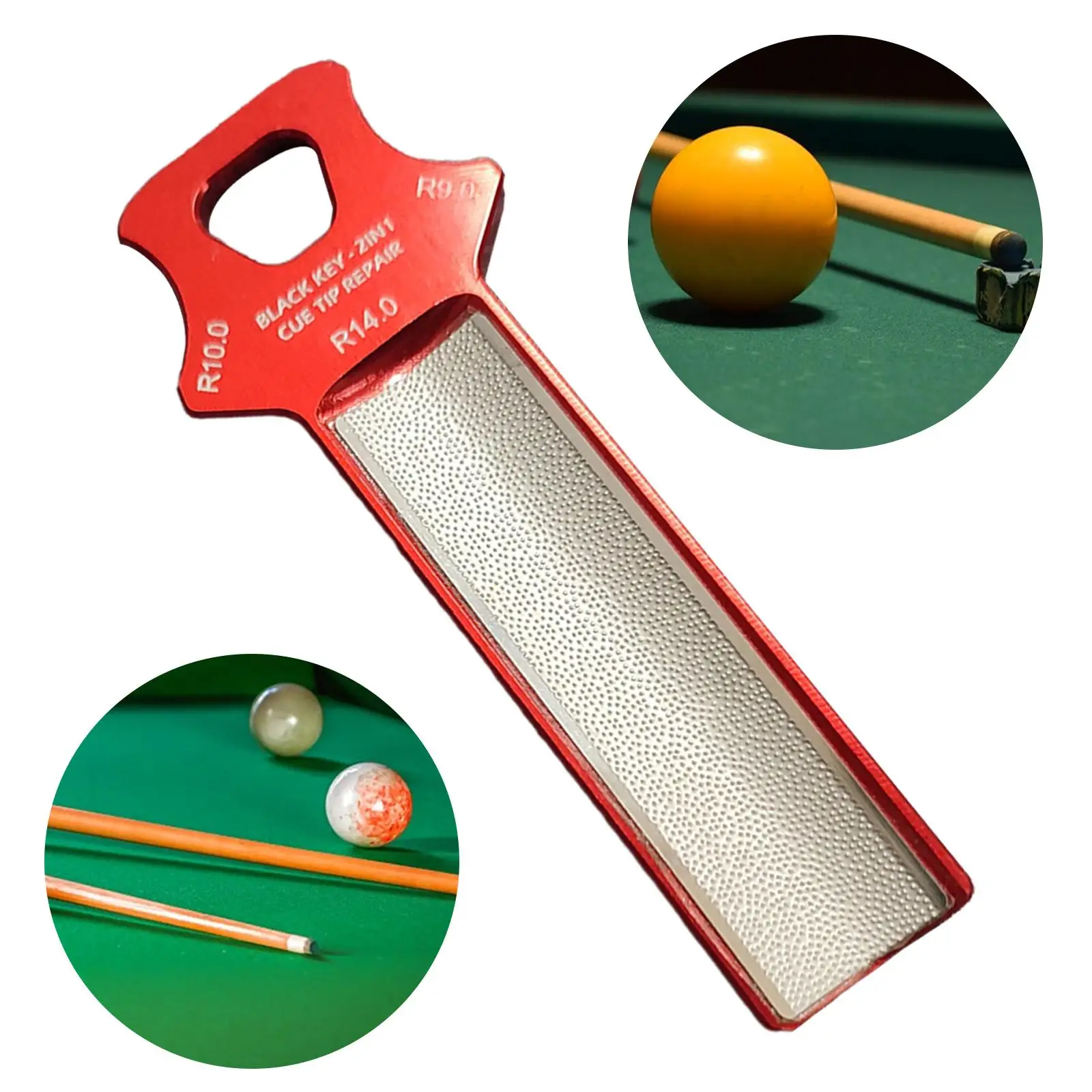 Pool Cue Tip Shaper Professional Metal Pool Stick Tip Scuffer Improve Cue