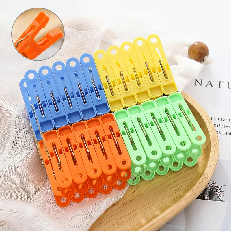 Windproof Clips Clothes Pegs 20pcs / Pack Plastic Household Wind Proof Clothes Socks Underwear Drying Rack Holder Clip Laundry Hanging Pins