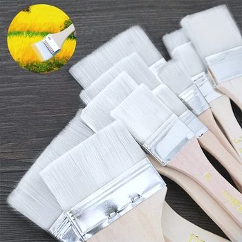 Never Shed Hair Painting Nylon Brush Oil Watercolor Water Powder Propylene Acrylic 12 Sizes Paint Brushes Art Painting Supplies 1