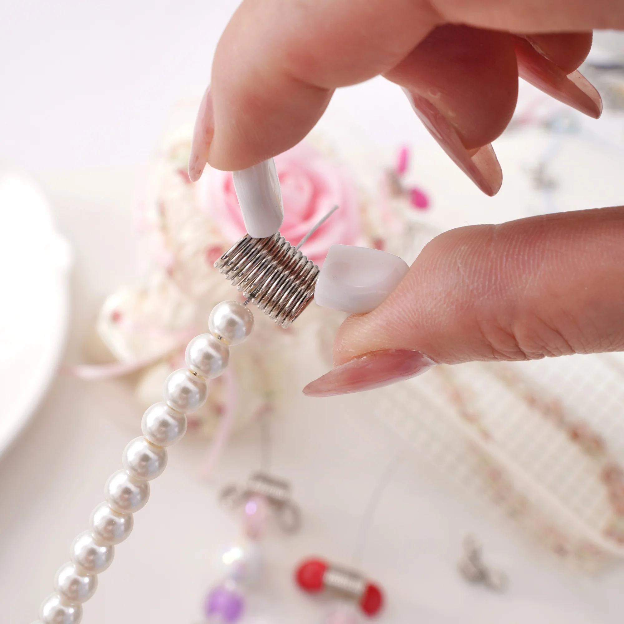 1pc Multifunctional Nickel-Plated Spring Steel Bead Stopper End Fasteners For Handmade DIY Jewelry Beading Bracelet Making