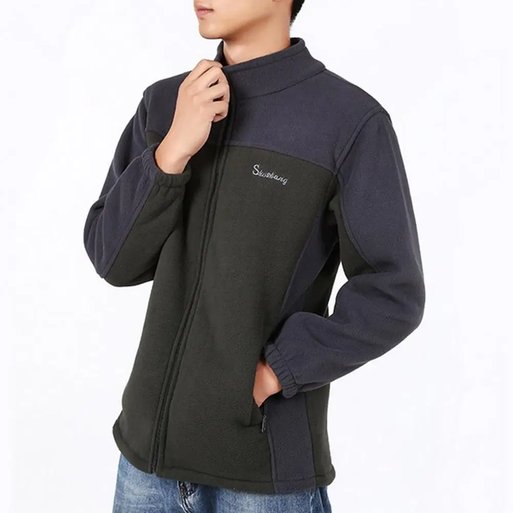 

Streetwear Popular Casual Spring Autumn Fleece Jacket 3 Colors Men Jacket Coat Full Zip Men Accessory