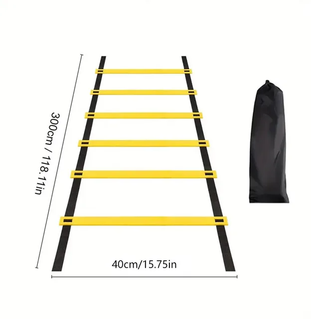 1 set of speed agility training ladder, jumping grid ladder, rope ladder, detachable portable football training agility ladder 2