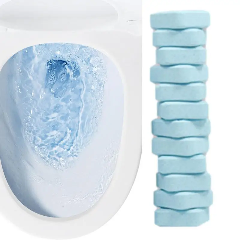 Automatic Toilet Bowl Cleaner Concentrated Toilet Cleaning Tablets Bathroom Cleaners for Tank And Bowl 12Pcs