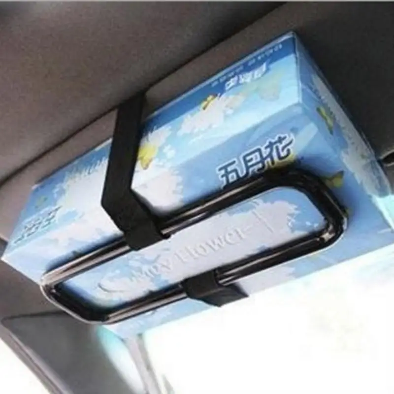 

New Portable Car Sun Visor Tissue Paper Box Holder Universal Auto Seat Back Paper Napkin Seat Back Bracket Auto Accessories