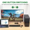 8K KVM HDMI Switch 2 Ports,KCEVE USB 3.0 KVM Switcher Box,Support 8K@60Hz 4K@120Hz for 2 Computers Share Mouse Keyboard Monitor 4