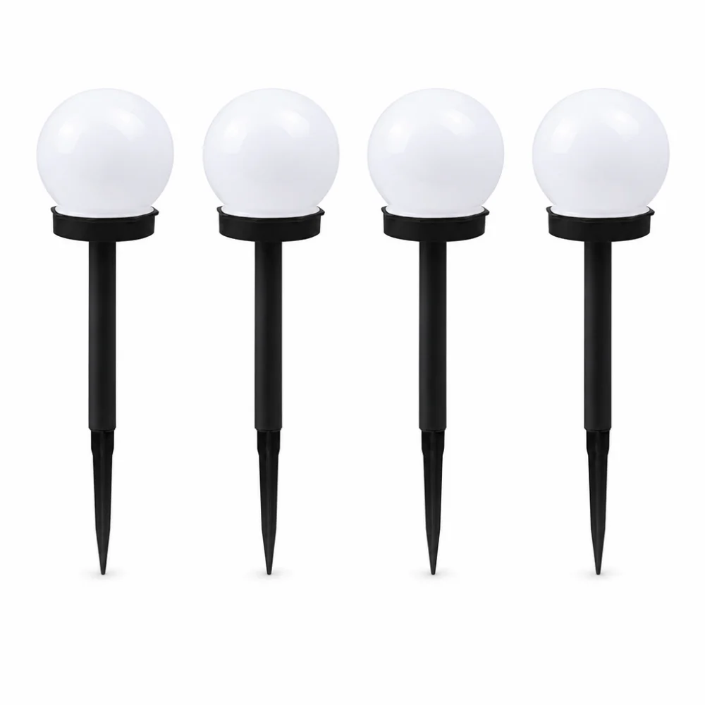 4pcs 스마트 태양열 전원 LED 야외 지상 조명 방수 LED 전구 라이트 태양열 정원 조명 LED 경로 조명 마당 잔디밭