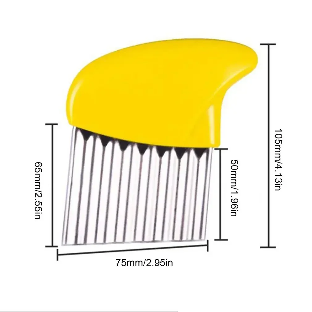 Potato Chip Slicer Cutter Vegetable Fruit Corrugated Wavy Knife French Fries Potato Cutter Kitchen Gadget Accessories Slicers vegetable slicer french fry cutter
