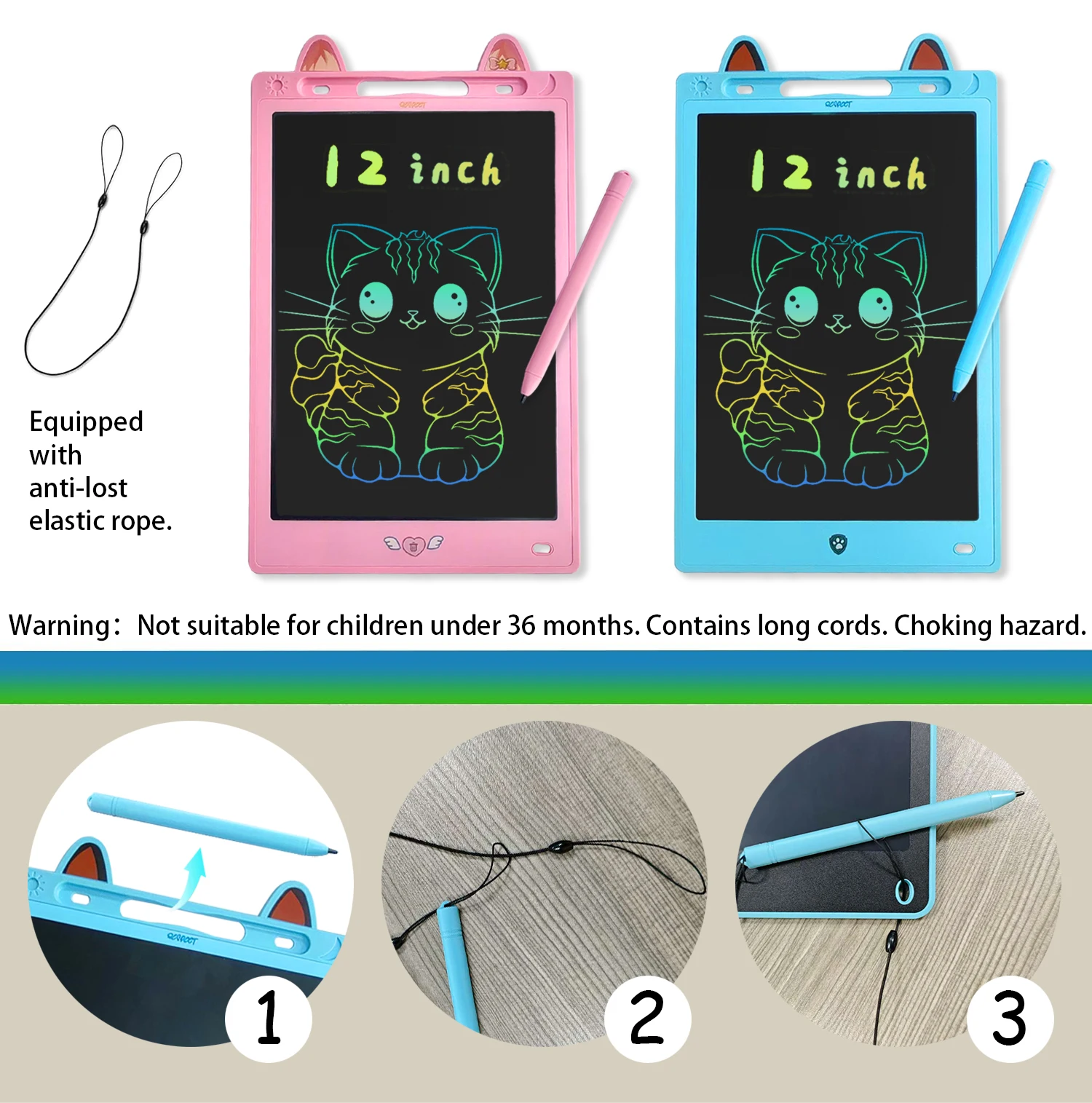 جديد 8.5 "/12" لوحة الرسم LCD تابلت للكتابة للأطفا...