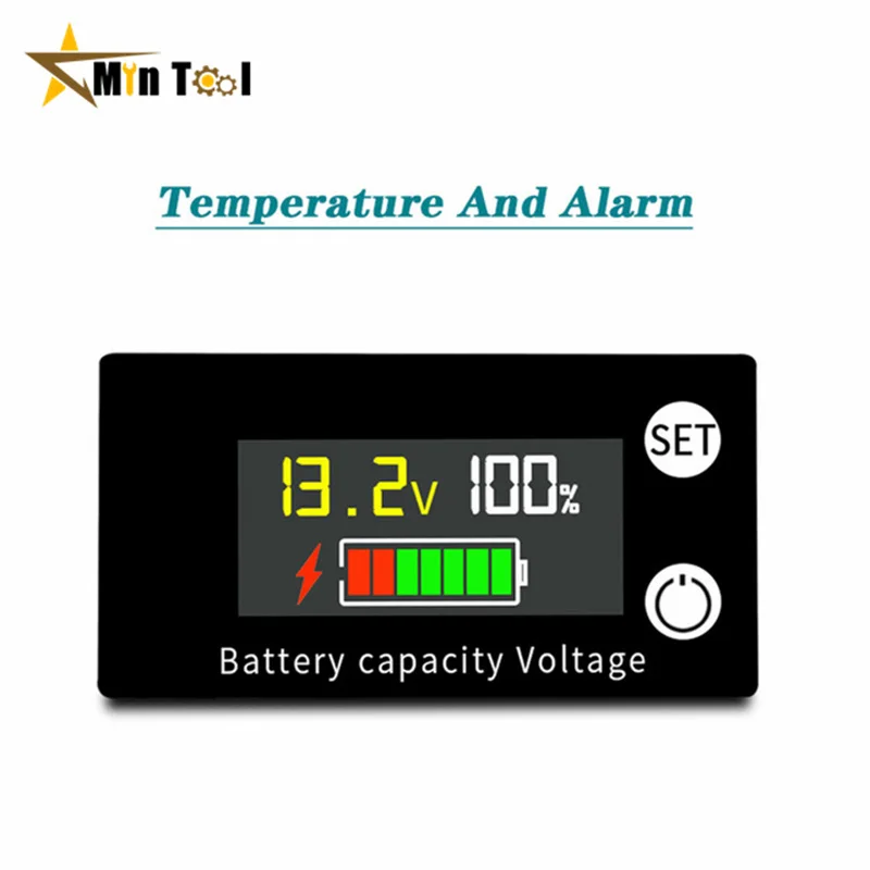 DC Battery Voltmeter DC 8V-100V Capacity Indicator Power Meter Lithium LiFePO4 lead-acid cell 12V 24V 48V for 6133A LCD Battery 6