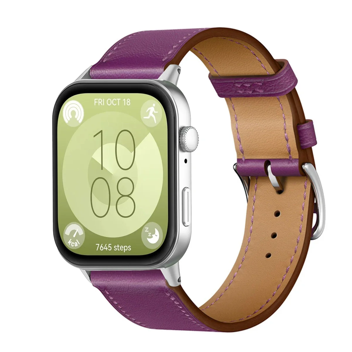 Premium PU Leather Sport Wristband Bracelet - Universal Smartwatch Replacement Strap