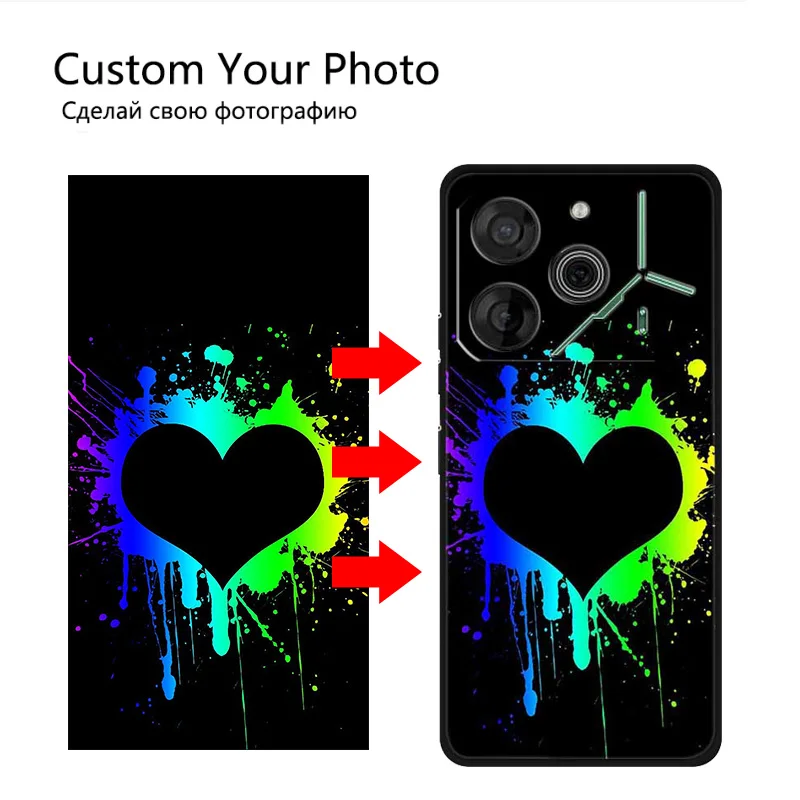 Personalized DIY Photo Text Silicone Phone Case - Custom Picture & Name Design Cover