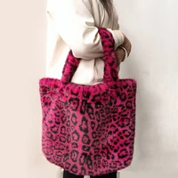 Women Winter Luxury Soft Faux Fur Plus Size Shoulder Bag Female Fashion Thick Fake Fur Big Size Bags 2