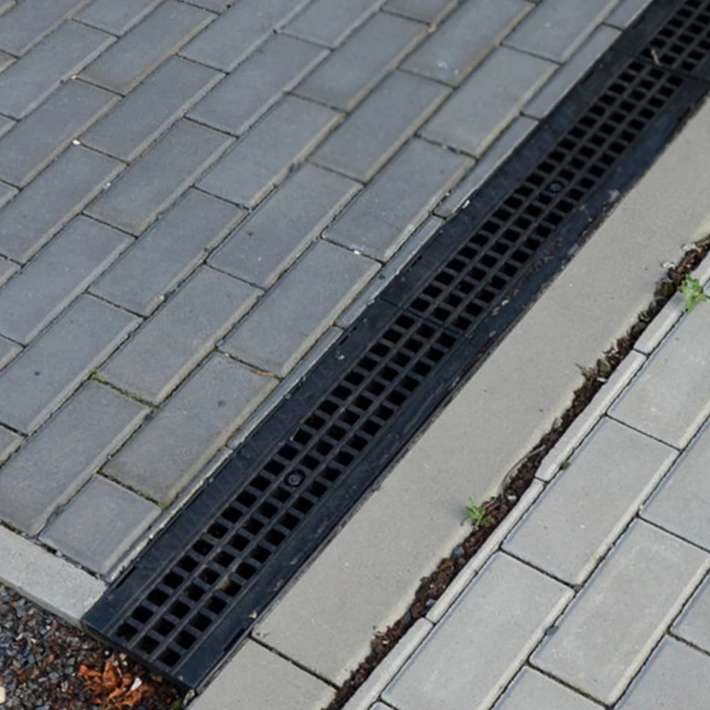 2 ชิ้นพลาสติกท่อระบายน้ําขูดเปลี่ยนได้ท่อระบายน้ํา Coverd Trench Drain Coverd ท่อระบายน้ําอุปกรณ์เสริม parch grate 1