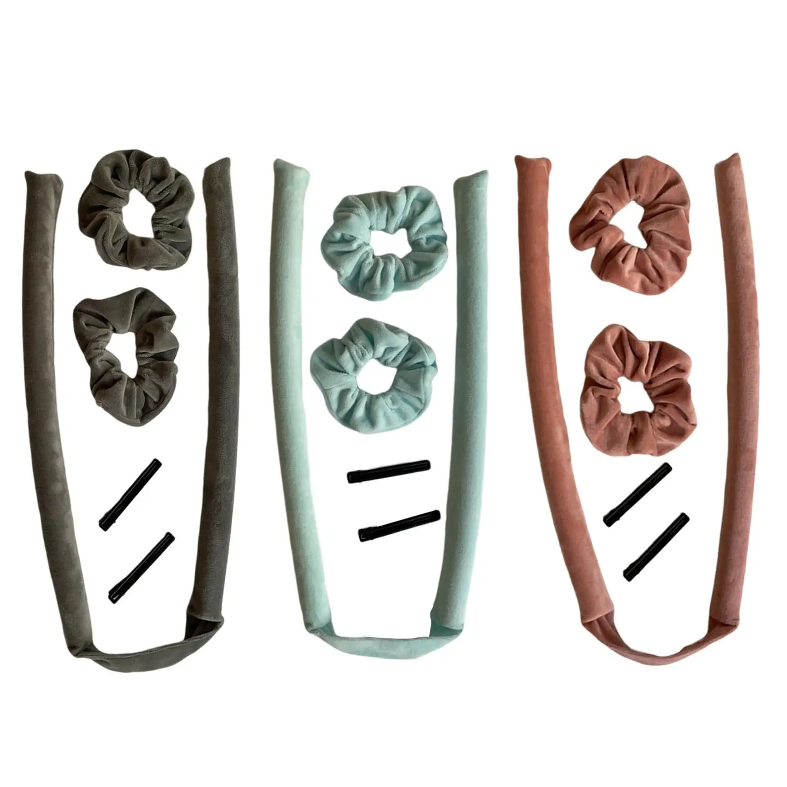Sleeping Heatless Curling Rod Plush Curling Roll with Headband Hair Curler Hair