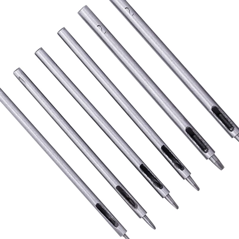 Leather Hole Puncher Leather Hole Punch Leather Punch Tool Round Hole Punch Cutter Set Hole Punch Cutter Set Round Hole Punch Set Leather Hole Punch Hollow Drilling Tools Handmade Belt Punching DIY Leather Handicraft Puncher Set Tool 0.8MM-2.5MM