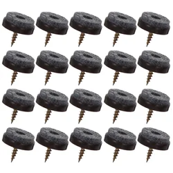 24mm Thickened Furniture Leg Pads Chair Cabinet Table Sofa Mute Anti-Sliding Nail Felt Chair Pads Hardware