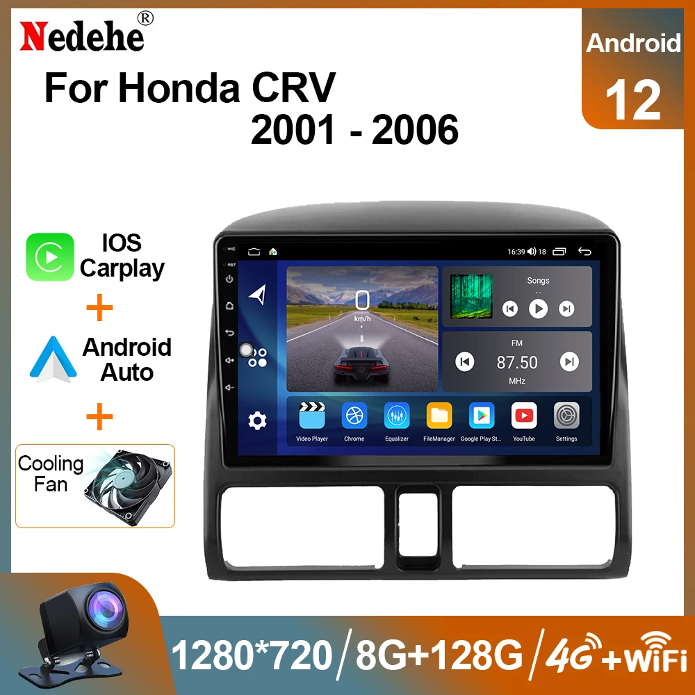 

Android 12 Car Radio for Honda CRV CR-V 2001-2006 Multimedia Video Player Carplay 2din Stereo Screen Autoradio GPS Navigation 4G