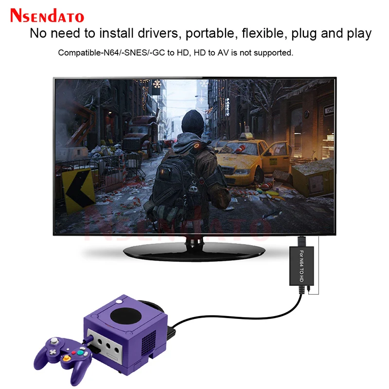 1080P N64 To HDMI-Compatible Converter For Nintend 64/GameCube/SNES Plug Play HDTV HDMI-compatible Console Game Cable Adapter