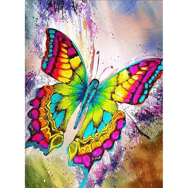 

RUOPOTY Paint By Numbers For Adults Starter Kits With Frame Butterfly Animals Canvas Number Painting For Diy Gift Home Decors