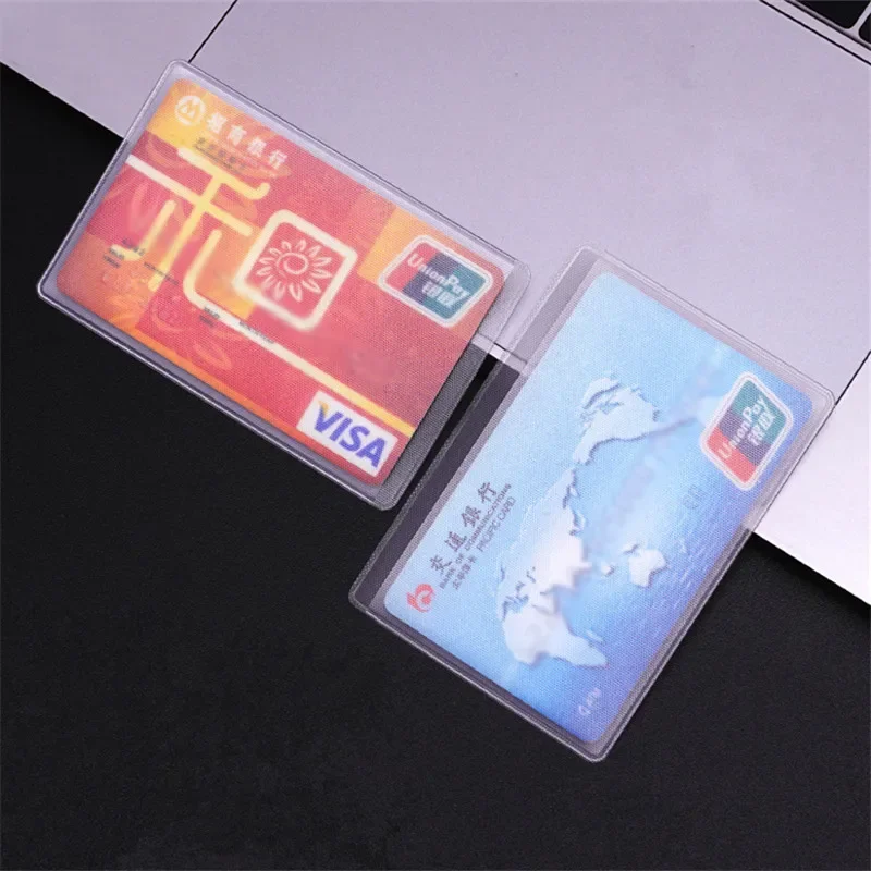 10pcs/lot ID Card Holder Wallets Purse Business Credit Card Cover Bags Transparent Card Cover Protector Student Bus